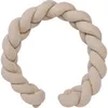 Image de Tresse décorative ouatinée en coton gaufré Latte (200 cm)