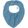 Image de Bavoir bandana bambou et gaze de coton Pierre Bleue