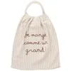 Image de Serviette élastique comme un grand gaze de coton beige rayé galet