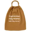 Image de Serviette élastique chez mamie en gaze de coton havane