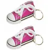 Image de Sachet de 2 porte-clés Baskets 7,5cm en tissu, Fuchsia YDA99FU
