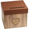 Image de Urne carton motif bois avec COEUR YD1917UR