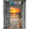 Image de Peinture au numÃ©ro : Porte sur la mer - sans chÃ¢ssis en bois