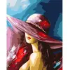 Image de Peinture au numéro : Femme séduisante au chapeau  - sans châssis en bois FiguredArt-PN19376