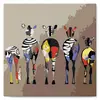 Image de Mini peinture au numéro : Zèbres de dos  - toile tendue sur chassis FiguredArt-SFA090-Y