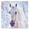 Image de Mini peinture au numéro : Cheval et Fleurs blanches  - toile tendue sur chassis FiguredArt-SFA066-Y