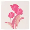 Image de Mini peinture au numéro : 3 Tulipes roses  - toile tendue sur chassis FiguredArt-SFA048-Y