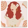 Image de Mini peinture au numéro : Femme et Fleur dans les Cheveux  - toile tendue sur chassis FiguredArt-SFA016-Y