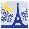 Image de Mini peinture au numéro : Paris sous la Lune  - toile tendue sur chassis FiguredArt-SFA005-Y