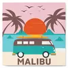 Image de Mini peinture au numéro : Plage Malibu  - toile tendue sur chassis FiguredArt-SFA001-Y