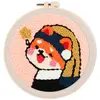 Image de Punch Needle : Fille à la Perle  - avec cadre FiguredArt-DX044