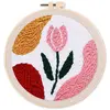Image de Punch Needle : Tulipe prête à éclore  - avec cadre FiguredArt-CCX222