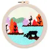 Image de Punch Needle : Renne au bord d'un Lac  - avec cadre FiguredArt-CCX17