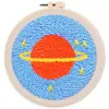Image de Punch Needle : Planète Saturne  - avec cadre FiguredArt-CX021027