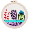 Image de Punch Needle : Cactus sur fond blanc  - avec cadre FiguredArt-CD0087