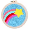 Image de Punch Needle : 4 Étoile filante  - avec cadre FiguredArt-CX021024