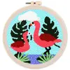 Image de Punch Needle : Couple de Flamants roses  - avec cadre FiguredArt-CCX364