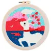 Image de Punch Needle : Biche et Fleurs  - avec cadre FiguredArt-CCX342