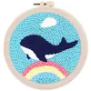 Image de Punch Needle : La Baleine bleue  - avec cadre FiguredArt-CD0007