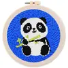 Image de Punch Needle : Bébé Panda  - avec cadre FiguredArt-CCX293