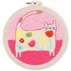 Image de Punch Needle : Chat fleuri  - avec cadre FiguredArt-CD0063