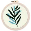 Image de Punch Needle : Feuille bi-colore  - avec cadre FiguredArt-CD0035