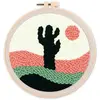 Image de Punch Needle : Cactus dans le Désert  - avec cadre FiguredArt-CD0088
