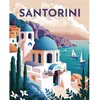 Image de Broderie diamant : Affiche Poster Santorin - sans chassis en bois FiguredArt-DP-FA10146