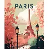 Image de Broderie diamant : Affiche Poster Paris 2 - sans chassis en bois FiguredArt-DP-FA10139