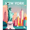 Image de Broderie diamant : Affiche Poster New York - sans chassis en bois FiguredArt-DP-FA10171