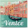 Image de Mini peinture au numéro : Gondoles à Venise  - toile tendue sur chassis FiguredArt-SFA150-Y