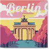 Image de Mini peinture au numéro : Berlin  - toile tendue sur chassis FiguredArt-SFA144-Y