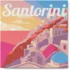 Image de Mini peinture au numéro : Coucher de Soleil à Santorin  - toile tendue sur chassis FiguredArt-SFA138-Y