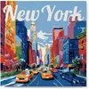 Image de Mini peinture au numéro : New York  - toile tendue sur chassis FiguredArt-SFA129-Y