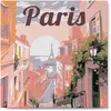 Image de Mini peinture au numéro : Vue de Paris  - toile tendue sur chassis FiguredArt-SFA126-Y