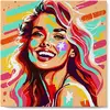 Image de Mini peinture au numéro : Blonde Pop Art  - toile tendue sur chassis FiguredArt-SFA118-Y