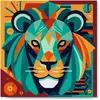 Image de Mini peinture au numéro : Lion Art Déco  - toile tendue sur chassis FiguredArt-SFA115-Y