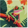 Image de Mini peinture au numéro : Rainette Tropicale aux Yeux Rouges  - toile tendue sur chassis FiguredArt-SFA108-Y