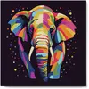 Image de Mini peinture au numéro : Éléphant Abstrait Pop Art  - toile tendue sur chassis FiguredArt-SFA097-Y