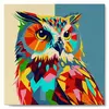 Image de Mini peinture au numÃ©ro : Hibou Abstrait Pop Art  - toile tendue sur chassis