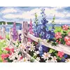 Image de Peinture au numéro : Haie de Fleurs - sans châssis en bois FiguredArt-PN3120