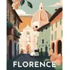 Image de Peinture au numéro : Affiche Vintage Florence - sans châssis en bois FiguredArt-FA10148