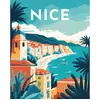 Image de Peinture au numÃ©ro : Affiche Vintage Nice - sans chÃ¢ssis en bois
