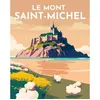 Image de Peinture au numéro : Affiche Vintage Mont Saint-Michel - sans châssis en bois