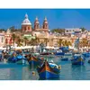 Image de Peinture au numéro : Le Port de Malte  - toile tendue sur châssis FiguredArt-PN2091-Y