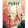 Image de Peinture au numéro : Affiche Vintage Paris 2  - toile tendue sur châssis FiguredArt-FA10139-Y