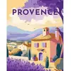 Image de Peinture au numéro : Affiche Vintage Provence  - toile tendue sur châssis FiguredArt-FA10140-Y