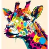 Image de Mini broderie diamant : Girafe Abstraite Pop Art  - toile tendue sur chassis FiguredArt-DP-SFA093-Y