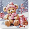 Image de Mini peinture au numéro : Ours en Peluche et Cadeaux  - toile tendue sur chassis FiguredArt-SFA224-Y