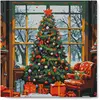 Image de Mini peinture au numéro : Sapin de Noël dans le Salon  - toile tendue sur chassis FiguredArt-SFA212-Y